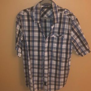 Sean Jean XL,button down,dress shirt,short sleeves